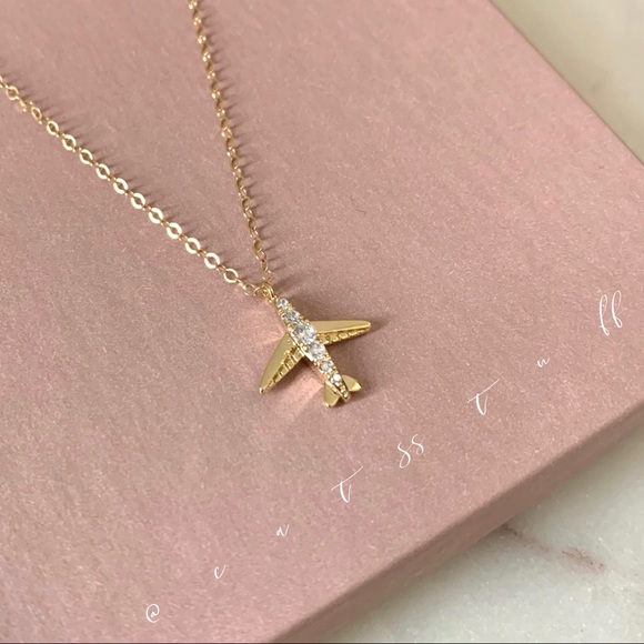 Wanderlust Airplane Necklace - Picture 3 of 3